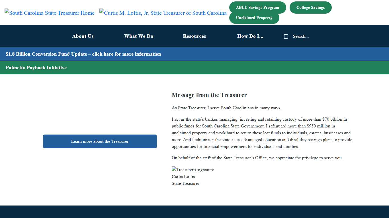 SC Office of the State Treasurer